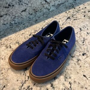 Vans Blue and Brown Sneakers Canvas Lace-Up